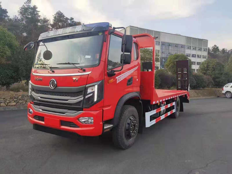 國六東風(fēng)T3平板運輸車，80，90，120挖機拖車的首選！